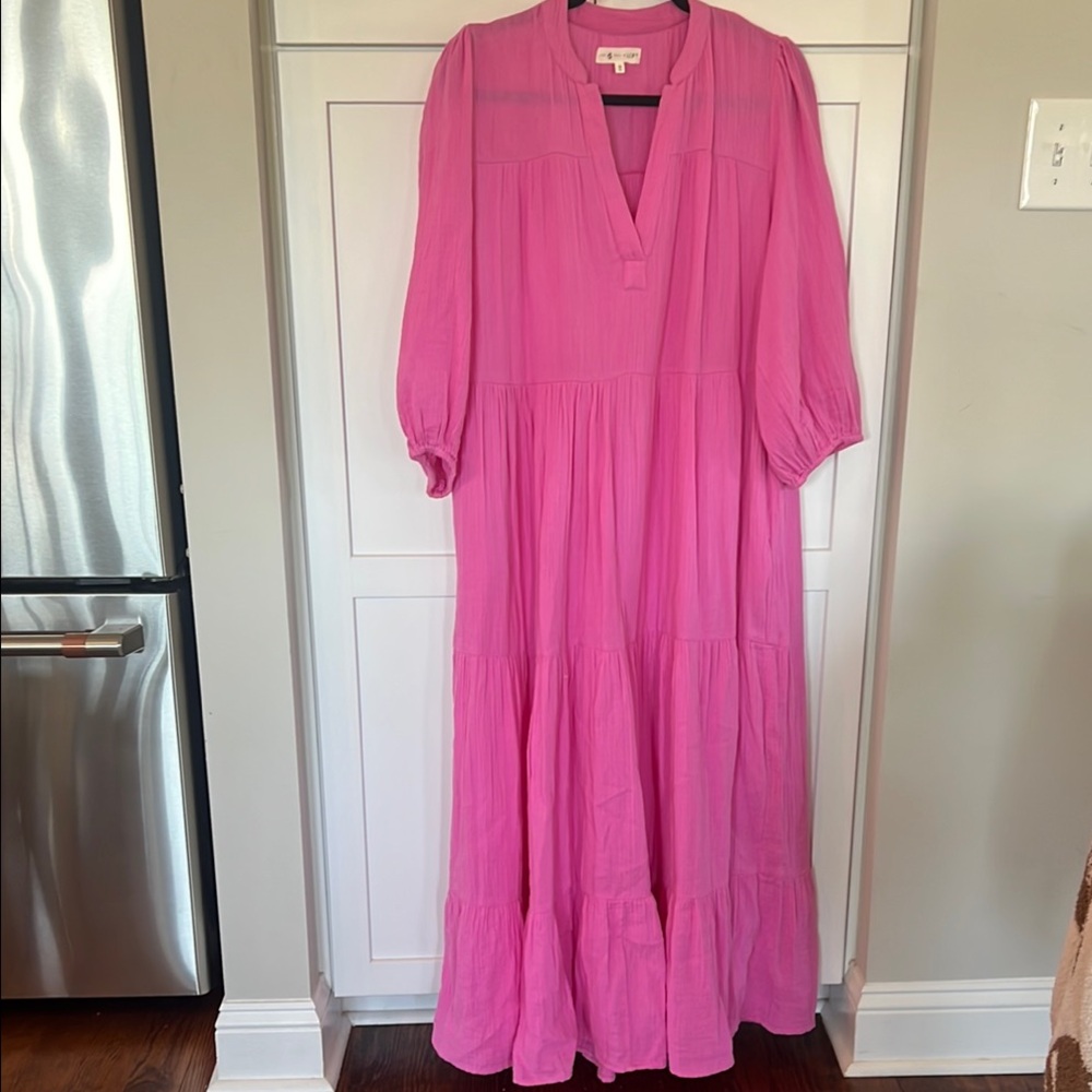Lou & Grey Pink Tiered V-Neck Sundress